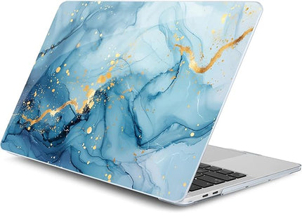 DONGKE Compatible with MacBook Pro 13 inch Case 2024 2023-2020 Release A2338 M2/M1 A2251 A2289 with Retina Display & Touch ID, Plastic Hard Shell & Keyboard Cover & Screen Film - Fluid Flows