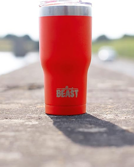 Beast 20 oz Tumbler Stainless Steel Vacuum Insulated Coffee Ice Cup Double Wall Travel Flask (Ladybug Red)