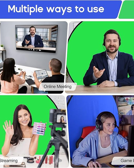 Portable Blue Green Screen Chair, 57 in Greenscreen Backdrop with Stand 2-in-1Double Sided Foldable Green Background, for Video Chats and Meetings, Photography, Photo Zoom, Streaming Games