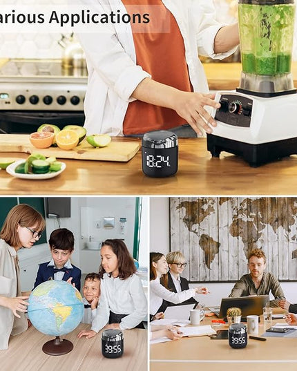 Digital Kitchen Timer,Countdown Countup Timer with Large LED Display Volume Adjustment,Timer for Cooking, Classroom Time for Kids and Teachers. (Silver)
