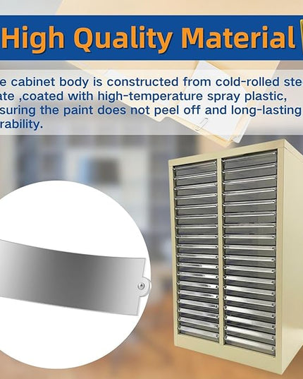 Office Document Cabinet 36 Small Transparent Drawers Vertical Home File Storage Cabinet Paper Organizer for Document Filing