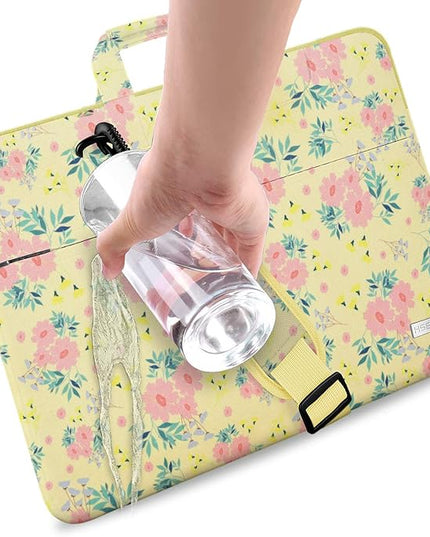 Laptop Shoulder Bag 13 13.3 14 Inch Case Compatible with MacBook Pro 14 2025-2021 M4/M3/M2/M1, Mac Air/pro 13-13.3 Inch and Most Popular 13-14 Notebooks,Spill-Resistant Briefcase,Daisy Beige