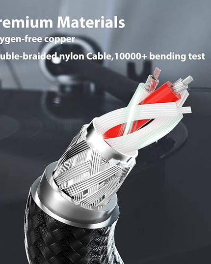 WISYIFIL 1/4 to 3.5mm Headphone Cable Adapter,TRS 6.35mm Female to 3.5mm Male 1/8 to 1/4 Stereo Audio Adapter,for Headphone, Amplifiers, Guitar, Amp etc. Nylon Braided Cable 1ft (30cm)