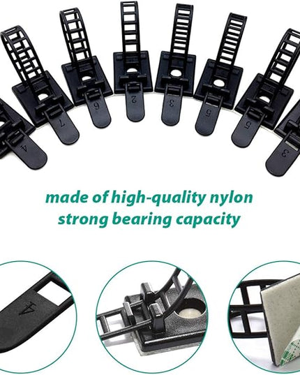 1000 Pieces Cable Management Desk Cord Organizer Cable Ties Wire Fasteners Clips