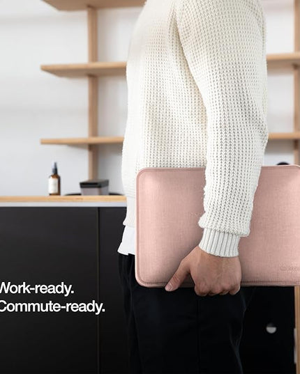 Incase ICON Sleeve with Woolenex - MacBook Air 13 inch Case - 2025, 2024, 2023, 2022, M4, M3, M2 - Fitted MacBook Case, Laptop Sleeve, Hard Cover, Durable, Lightweight - Blush Pink
