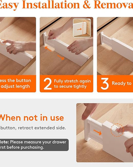 Lifewit 16 Pack Drawer Dividers 4" High, 11-17" Adjustable Drawer Organizers for Clothes, Expandable Dresser Separators in Bedroom/Bathroom/Kitchen/Fridge/Office Organization and Storage, Beige