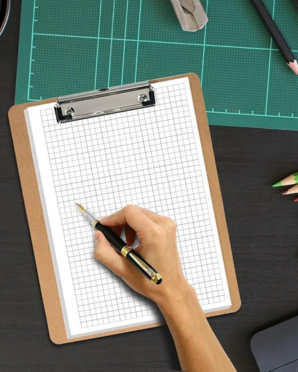 A5 Unpunched Grid Refill Paper - Graph Paper for Ring Binder/Discbound Notebook Planner Inserts, 100 Sheets/200 Pags Grid Paper, 100gsm White Pages, 5.8" x 8.3 "