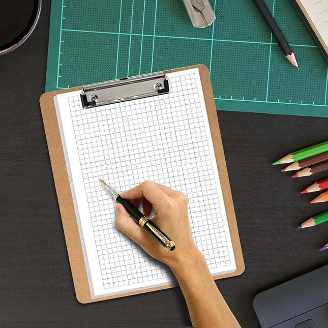 A5 Unpunched Grid Refill Paper - Graph Paper for Ring Binder/Discbound Notebook Planner Inserts, 100 Sheets/200 Pags Grid Paper, 100gsm White Pages, 5.8" x 8.3 "