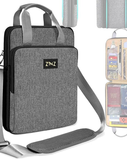 ZINZ Slim & Expandable Case 12.9 13 inch Travel Laptop Shoulder Bag for MacBook Air 13" M4/M3/M2/M1, MacBook Pro 13" M2/M1, iPad Pro 12.9"/13"/11", iPad Air 13",L01G06