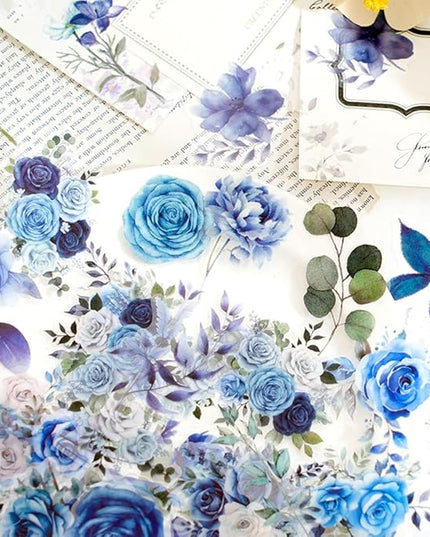 Obujopal 100 Pcs Natural Botanical Flower Stickers, Wildflower Stickers for Scrapbooking Junk Journal Notebook Diary Planner Letter Envelope Water Bottle Phone Case Craft Decoration (Wildflower)