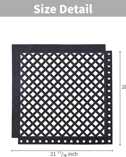 Durable Comfort Floor Mat - Anti-Slip Design for High Traffic Areas, Kitchen, Bar, Pool Decks - All-Weather Indoor/Outdoor Waterproof Mat (Easy Clean Surface)
