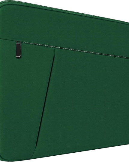 15.6 inch Laptop Case, Shockproof Protective Computer Carrying Cover with Front Pocket, Briefcase Handbags Laptop Bag for 15.6 inch HP, Dell, Acer, Asus, Notebook, Dark Green
