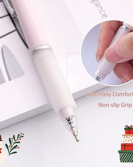 Aisibeiger Ball Point Pen Black Ink Ballpoint Pens with Super Soft Grip Medium Point 1.0mm Office Pens (12 pack)