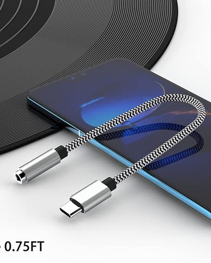 USB Type C to 3.5mm 4pack Female Headphone Jack Adapter: Type C to Aux Audio Cable Cord Compatible with Samsung Galaxy S22+ S21 Ultra S20 S10 S9 Note 20 10, Google Pixel 6 Pro/5/4/3/2