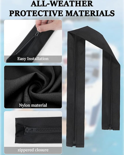 48 Inch Zippered Rigging Sleeve,Trolling Motor Cable Organizer Sleeve, ZRS-1-DP Casing, Heavy Duty 600D Waterproof Marine Cable Jacket, Universal Fit for Yacht Cable Management Kit