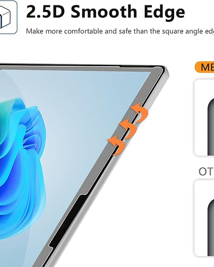 Megoo AmorShield Screen Protector for Surface Pro 12 inch [3X Shatterproof Protection], [9H+ Military Grade], HD Clear Tempered Glass, Anti-Fingerprint, Easy Installation No Bubble, 2 Pack