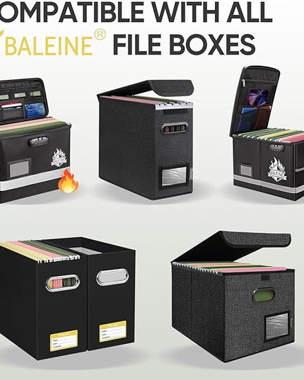 BALEINE 8PK Hanging File Folders, Legal Size Hanging Folders with 1/5-Cut Tabs for Filing Cabinets, File Boxes (8PK, Legal Size)