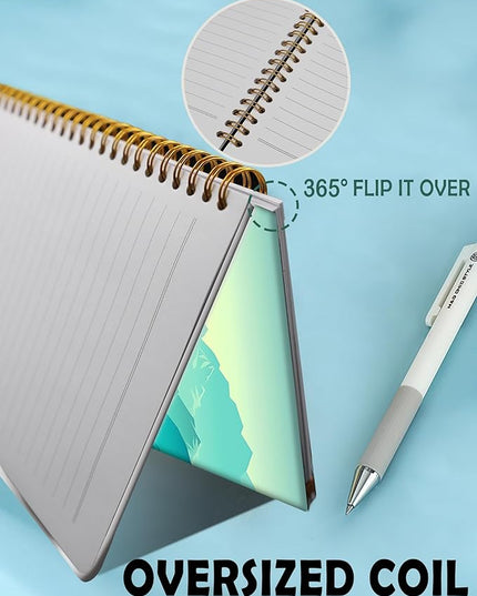 Spiral Journal Notebook for Women,A5 College Ruled Notebooks 6"x 8.4", 120 Pages Lined Journal with Premium Thick Paper,Perfect for School Office Home Gifts(Mountains Forest)