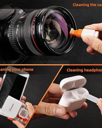 Keyboard Cleaner Laptop Cleaning Kit, All-in-One Keyboard Cleaning Kit, Laptop Cleaner Tool for MacBook iPad iPhone Computer, Portable Electronics Brush Tool for Tablet PC Camera Lens Earbuds Monitor