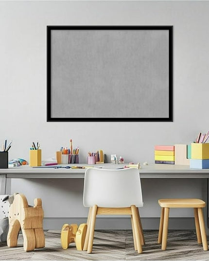 Amanti Art Black Framed Magnetic Board 19x25 Medium Vision Board for use with Magnets, 100% Metal Sheet to Display Items as Office Decor or for Home Organization in mudroom, Kitchen or Kids Room