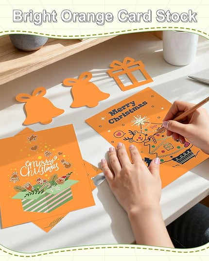 40 Sheets Cardstock 8.5x11, 65lb Fluo Orange Card Stock, Construction Paper, 180gsm Thick Printer Paper for Printing, Painting, Card Making, Kids School Supplies,Party Decorations