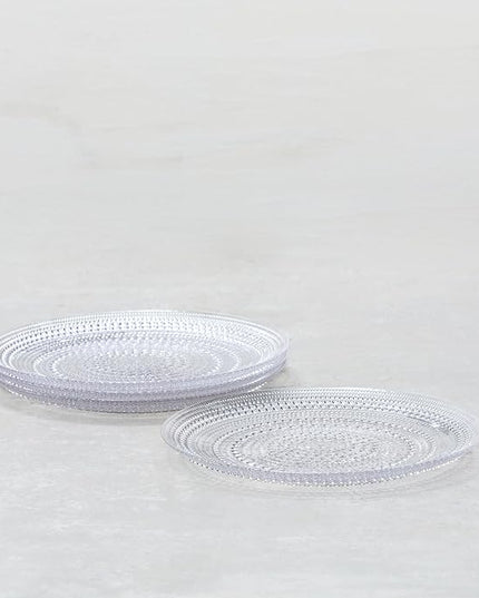 Fortessa Jupiter Hobnail Glass, 10.5" Dinner Plate (Set of 4), Clear