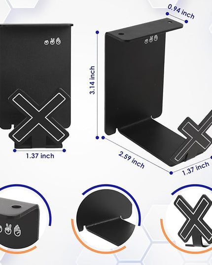 HC128 Headphone Holder Hanger for Desk, Include Adhesive Strips, Universal Headset Stand for PS4/PS5/Xbox/PC/Mac/Headphones Game Controller Hanger (X Shaped)