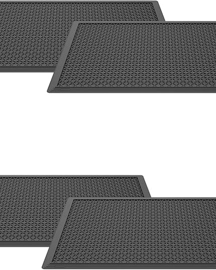 36"×24" Heavy Duty Commercial Rubber Mat,Non-Slip, Grease Resistant Bubble Anti Fatigue Mat Use for Commercial Kitchen, Ramp, Pool, Restaurant, Garage(4 PCS)