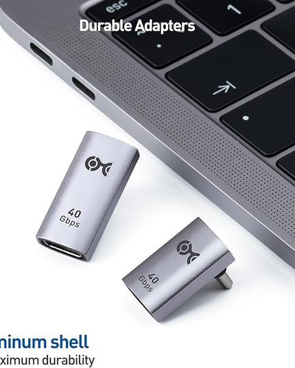 Cable Matters Combo-Pack 40Gbps Vertical Right Angle USB-C Adapter Kit, Up to [4K@240Hz Video, 240W Charging, 40Gbps] 90 Degree USB C Adapter, Compatible with Thunderbolt 4, iPhone 16, Steam Deck