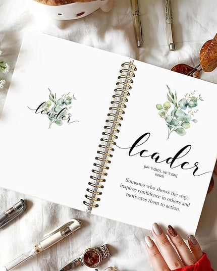 LIANHW Leader Gifts Notebook, Appreciation Gift for Leaders, Work Notebooks for Note Taking, Work Journal for Women Men Coworkers, Leader Definition Journals for Writing,Office Spiral Notebook 5.5x8.3 Inch