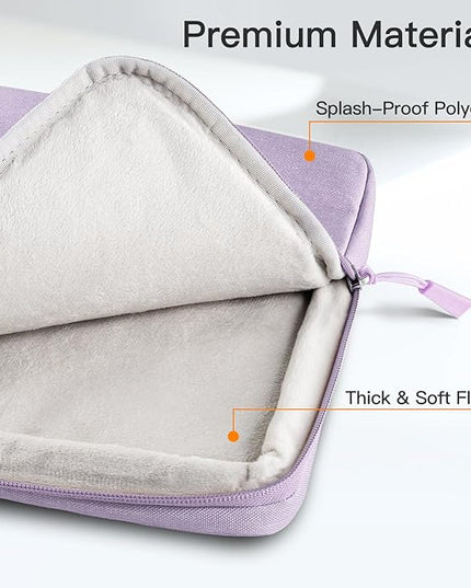 JETech Laptop Sleeve for 14-Inch MacBook Air/Pro, MacBook Pro M5/M4/M3/M2/M1 2021-2025, Waterproof Bag Case with Pocket, Compatible with 14 Inch Notebook (Light Purple)
