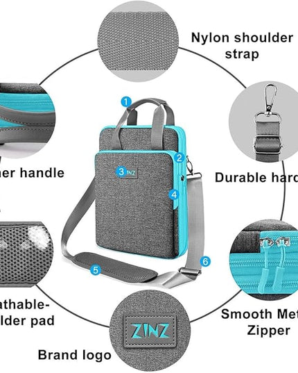 ZINZ Slim & Expandable Case 12.9 13 inch Travel Laptop Shoulder Bag for MacBook Air 13" M4/M3/M2/M1, MacBook Pro 13" M2/M1, iPad Pro 12.9"/13"/11", iPad Air 13",L01G02