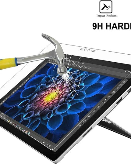 Megoo [2-Pack Screen Protector for Surface Pro 6, Friendly Touching/Easy Installation/High Sensitivity/HD Clear Tempered Glass, Compatible for Microsoft New Surface Pro 6 Pro 5/4 12.3 Inch