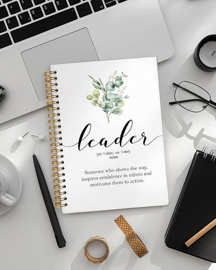 LIANHW Leader Gifts Notebook, Appreciation Gift for Leaders, Work Notebooks for Note Taking, Work Journal for Women Men Coworkers, Leader Definition Journals for Writing,Office Spiral Notebook 5.5x8.3 Inch