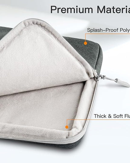 JETech Laptop Sleeve for 13-14Inch MacBook Air/Pro (M5/M4/M3/M2/M1) 2020-2025, 13-13.6 Inch Notebook, Waterproof Shock Resistant Bag Case with Accessory Pocket (Grey)