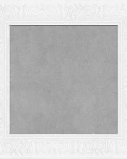 Amanti Art White Framed Magnetic Board 23x23 Small Vision Board for use with Magnets, 100% Metal Sheet to Display Items as Office Decor or for Home Organization in mudroom, Kitchen or Kids Room