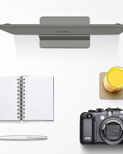 Vertical Laptop Stand for Desk [Adjustable] Sturdy Aluminum Dock Fits All Laptops (up to 20.3 inches) Space Saving, Modern Compact Holder, Compatible with MacBook Pro/Air, Surface, HP, Dell (Gray)