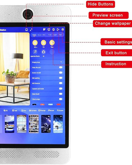Desktop Live Broadcast Screen, Teleprompter 16 256G Desktop Live Broadcast Machine for Business (US Plug)