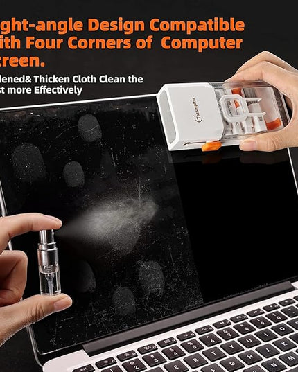 Keyboard Cleaner Laptop Cleaning Kit, All-in-One Keyboard Cleaning Kit, Laptop Cleaner Tool for MacBook iPad iPhone Computer, Portable Electronics Brush Tool for Tablet PC Camera Lens Earbuds Monitor