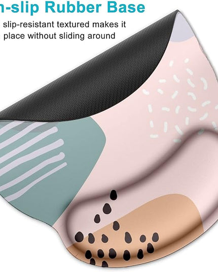 Lateefah Mouse Pad with Wrist Rest, 3-in-1 Gaming Mouse Pad, Keyboard Wrist Rest, Ergonomic Memory Foam Mousepad with Wrist Support for Computer Keyboard