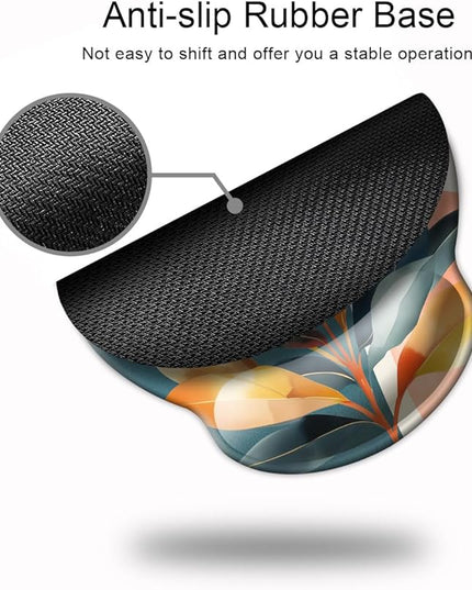 Ergonomic Mouse Pad with Wrist Support,Mouse Pad with Wrist Rest,Relieve Wrist Pain Mousepad Non-Slip Rubber Base,Mouse Pads for Desk,Computers,Laptop,Office,Home,Accessories Aesthetic Art