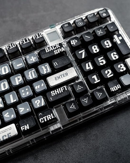daixiahu PBT Pudding Keycaps, Theme, 118 Keys Sublimation Keycap Set, ASA Profile Custom Keycaps for Cherry Gateron MX Switch Mechanical Keyboard (Gradient Cyan) (Black ash)