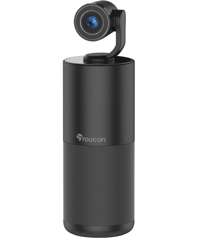 TOUCAN Video Conference Camera with 4 Noise-Cancelling Mics, Speaker, Adjutable Camera, 1080p Detachable USB Webcam Plug and Play Works with Zoom, Microsoft Teams and More, for PC/Mac/Laptop