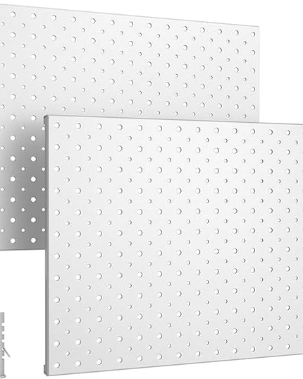 EVERHANGER Metal Pegboard Panels, Heavy Duty Pegboard Wall Organizer, Garage Wall Panels, Tool Storage Organization, 12"X16", 2pcs, Gray