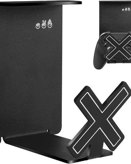 HC128 Headphone Holder Hanger for Desk, Include Adhesive Strips, Universal Headset Stand for PS4/PS5/Xbox/PC/Mac/Headphones Game Controller Hanger (X Shaped)