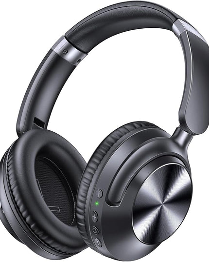 TAGRY Hybrid Active Noise Cancelling Bluetooth Headphones 100H Playtime Wireless Over Ear Headphone with Fast Charging Hi-Res Audio Headsets Comfort Earcups for Commute Travel Office Phone PC Black