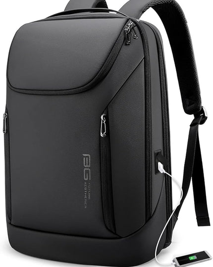 BANGE Business Smart Backpack Waterproof fit 15.6 Inch Laptop Backpack with USB Charging Port,Travel Durable Backpack