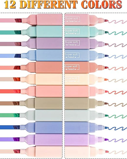 Lestp 22 Pcs Bible Study Supplies Bible Highlighters No Bleed Assorted Colors Pens 1000 Sheets Transparent Sticky Notes with 2 Black Pens Pastal Highlighters Dual Tips Morandi Book Tabs Sticky Index