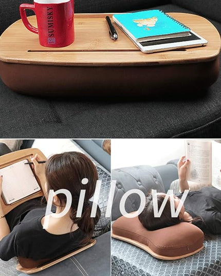 SUMISKY Lap Desk-Portable Laptop Table with Bamboo Platform Phone Holder (M(18.5"x11.8"))