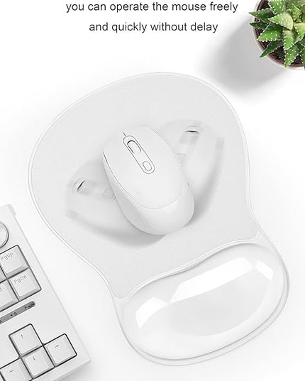 Gel Wrist Rest for Mouse,Ergonomic Mousepad with Clear Cushioned Palm Rest,Gel Mouse Pad with Wrist Support,Small Desk Mat,Office Desk Work Accessories for Women,Carpal Tunnel Relief (C-Black)
